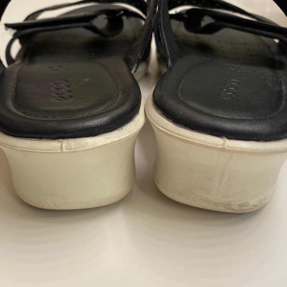 ECCO Felicia Women’s Black Leather Slide Sandals Size 40 - Picture 5 of 10